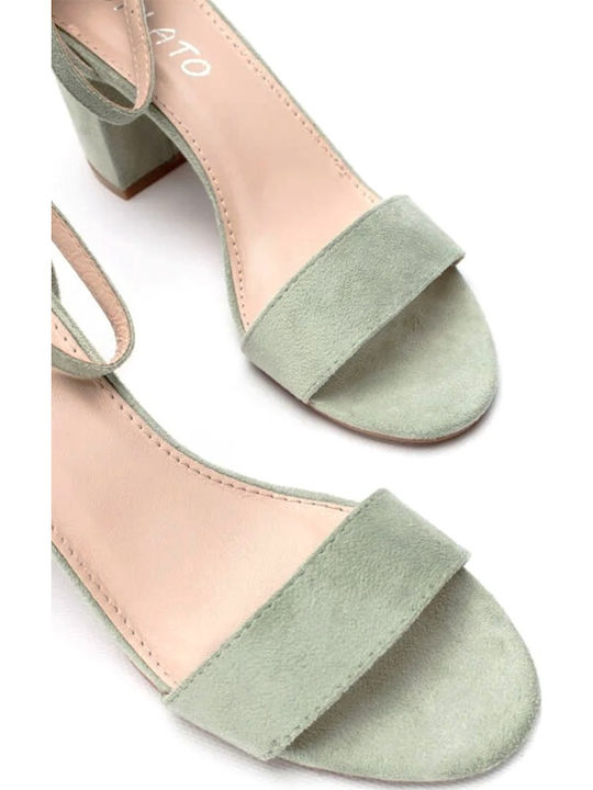 Suede Sandalen Türkis