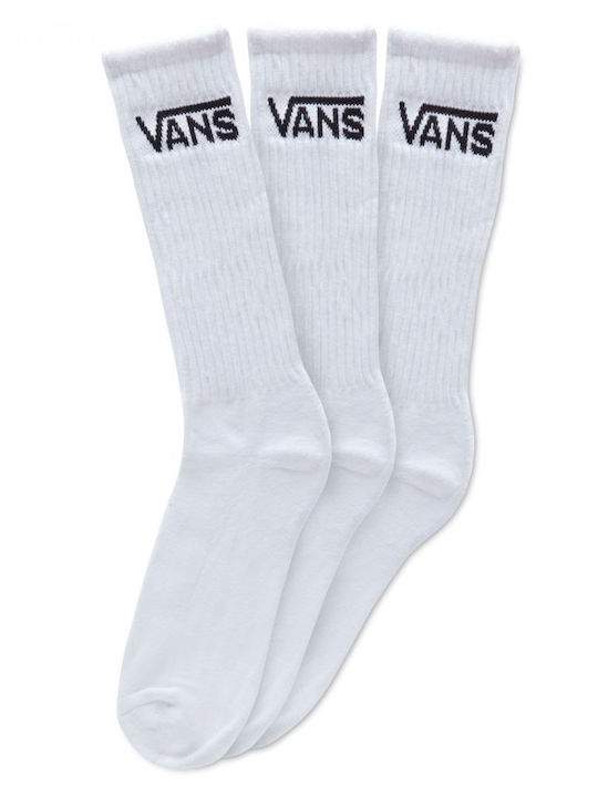 Vans Αθλητικές Παιδικές Κάλτσες Μακριές Λευκές 3 Ζευγάρια