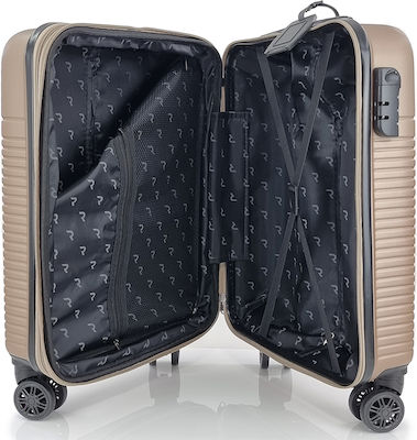 Rain RB8089C Cabin Travel Suitcase Hard Gold with 4 Wheels Height 55cm