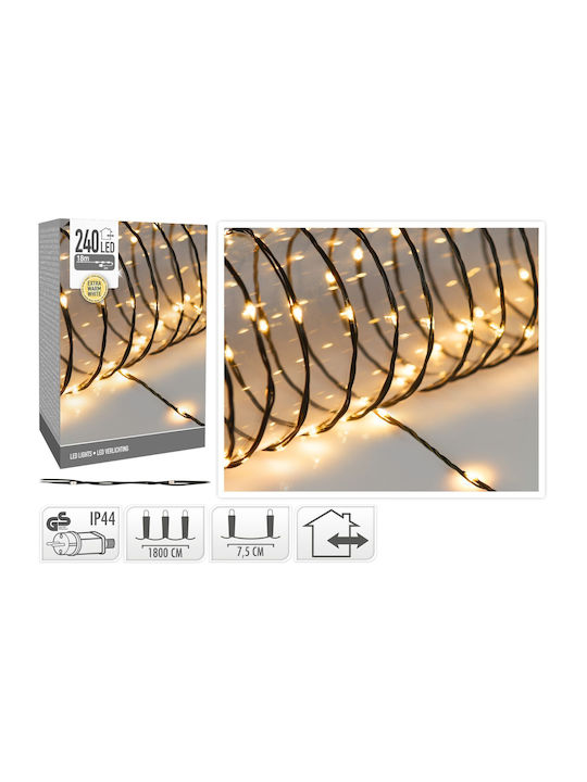 240 Λαμπάκια LED 18μ. Θερμό Λευκό σε Σειρά 240 Λαμπάκια LED 18μ. Θερμό Λευκό σε Σειρά
