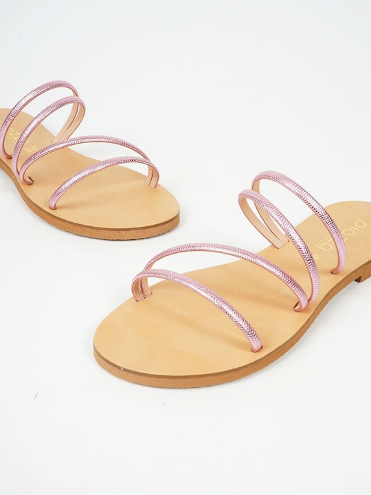 Piazza Shoes Women's Flat Sandals in Pink Color