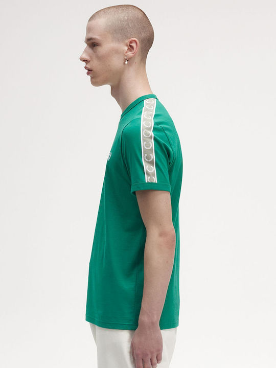 Fred Perry Ringer Ανδρικό T-shirt Κοντομάνικο Πράσινο