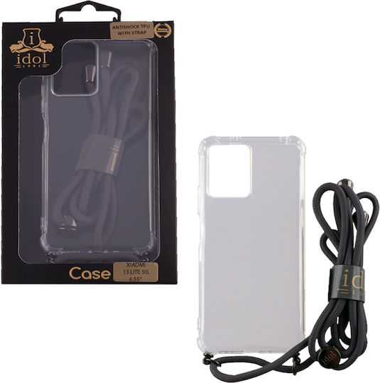 5G Back Cover Σιλικόνης με Λουράκι Διάφανο (Xiaomi 13 Lite)