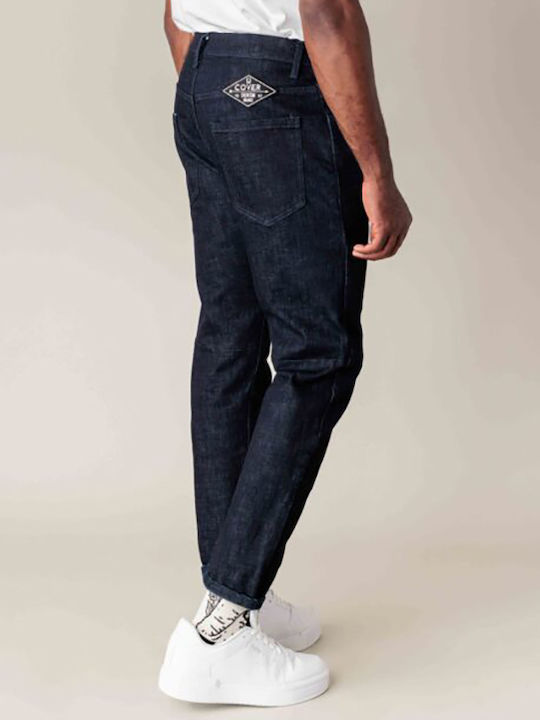 Pantalon De Blugi Pentru Bărbați Elastic Regular Straight Fit Albastru Marin