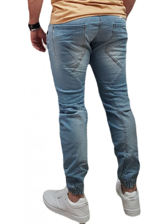 Cover Jeans Pantaloni de Bărbați din Jean în Croială Largă Albastru