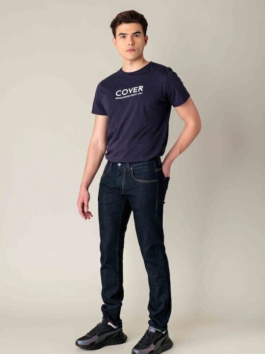 Cover Jeans Ανδρικό Παντελόνι Τζιν σε Skinny Εφαρμογή Navy Μπλε