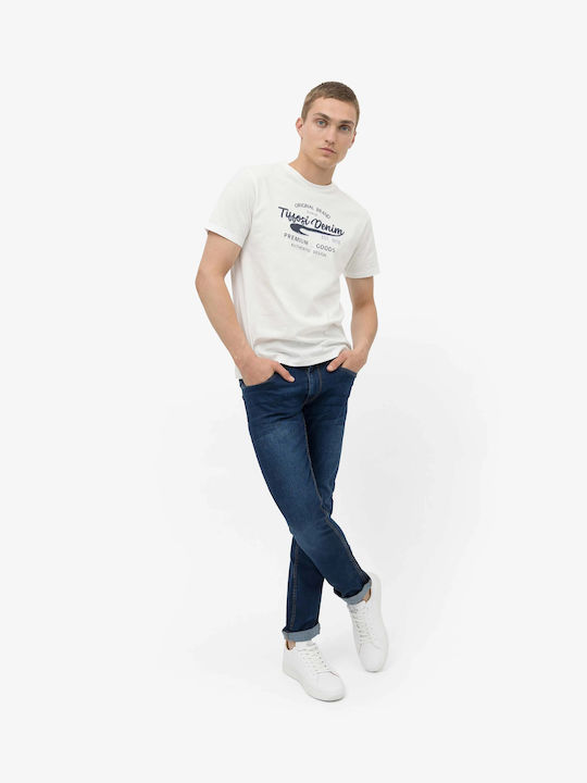 Men's Jeans Pants with Regular Straight Fit Navy Blue