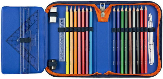 Scooli Pencil Case Full Blue