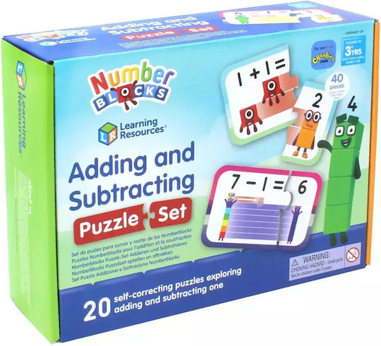 Learning Resources Numberblocks Αριθμοκυβάκια Πρόσθεση & Αφαίρεση Παζλ Joc Educațional de Cunoștințe pentru 3+ ani Ani