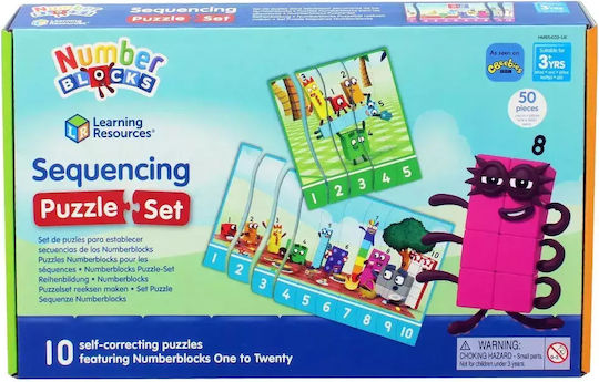 Learning Resources Numberblocks Αριθμοκυβάκια Παζλ Αλληλουχίας Αριθμών Εκπαιδευτικό Παιχνίδι Γνώσεων για 3+ Ετών