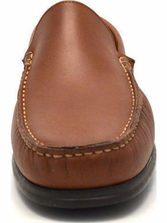 Men's Leather Boat Shoes Cognac
