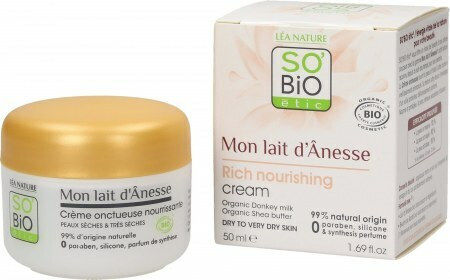 So'Bio Etic Donkey's Milk Gentle Nourishing Cream Rich 24h Cream Face Day 50ml