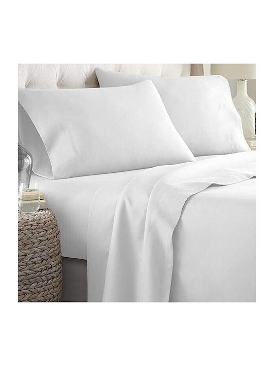 Sunshine Sheet Sets Double 200x250cm. Menta 152 209 White 4pcs