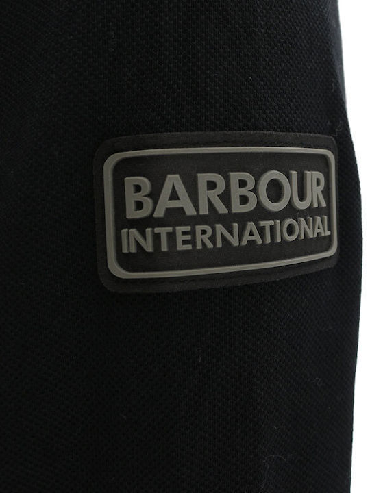 Barbour Men's Short Sleeve T-shirt with Zipper Black