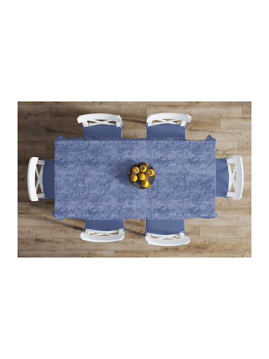 Dimcol Panama Shadow Cotton & Polyester Stain Resistant Tablecloth Set 2pcs Dark Blue 140x220cm