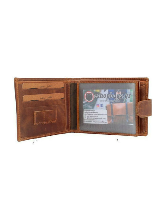 Leather Men's Wallet Classic with RFID Cognac