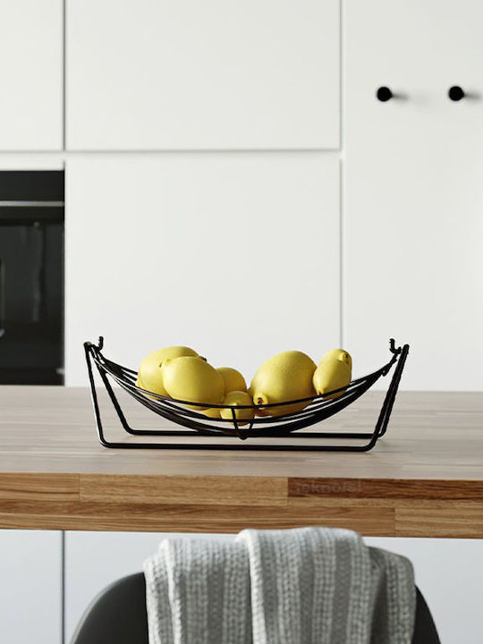 Tekno-Tel Fruit Bowl Inox Black 30x16x10cm