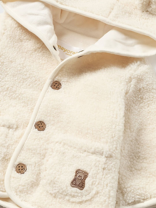 Kids' Casual Jacket Short with Hood Beige