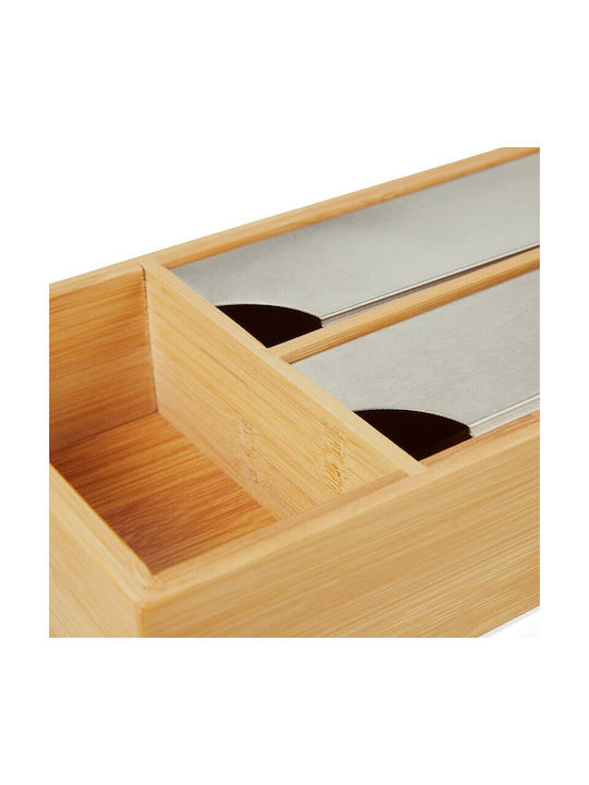 Relaxdays Βάση Οργάνωσης Ρολών Ξύλινη Μπεζ 5.5x13x13cm 10027490