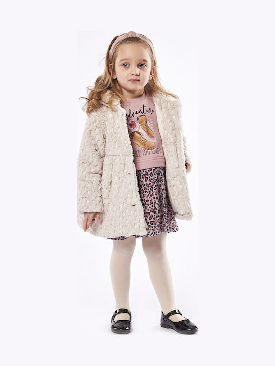 Kids' Fur Short with Hood Graphite