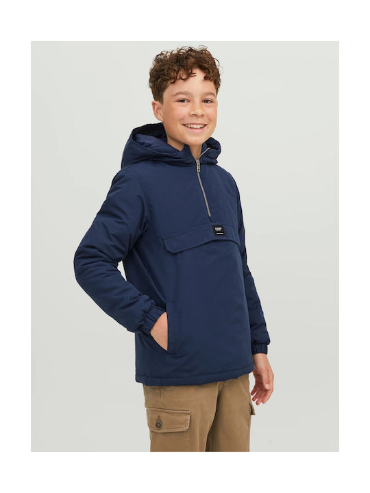 Jack & Jones Boys Casual Jacket Navy Blue with Ηood