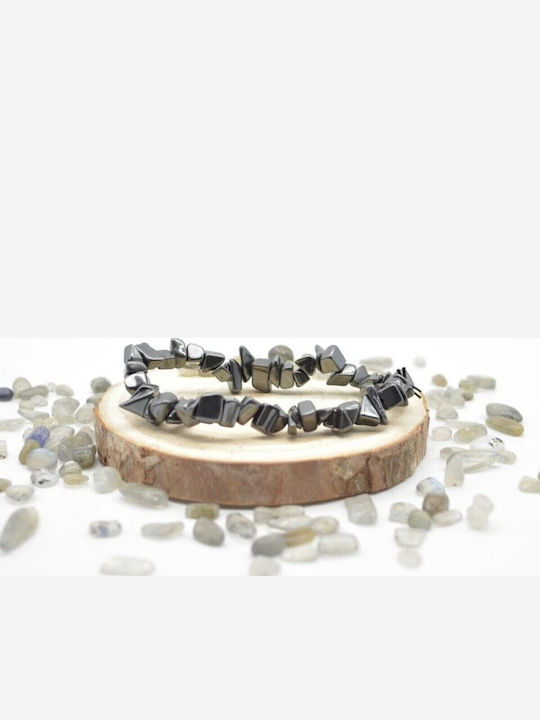 Yogi & Yogini Γυναικείο Βραχιόλι Black Hematite από Κορδόνι 8cm