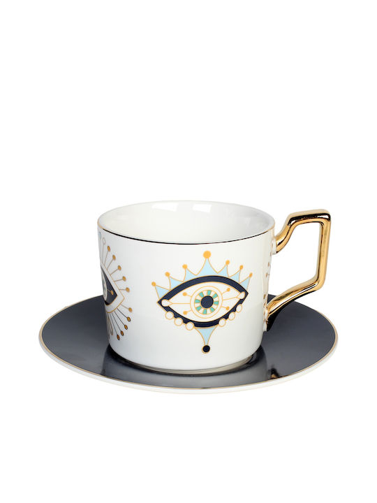 Keskor Porcelain Tea Cup Set 250ml White