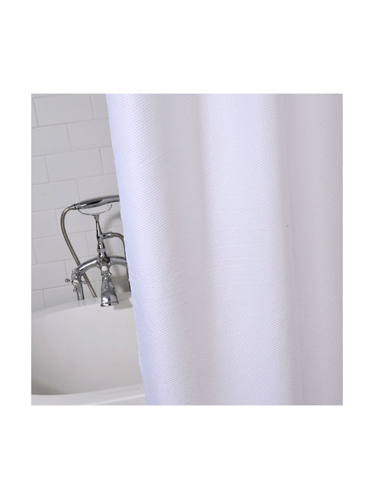 Dimitracas Fabric Shower Curtain 180x200cm White