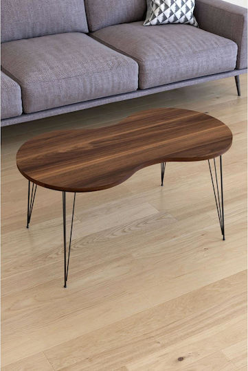 Oval Zentral Kaffeetisch Sade Holz Nussbaum M90xB41xH40cm