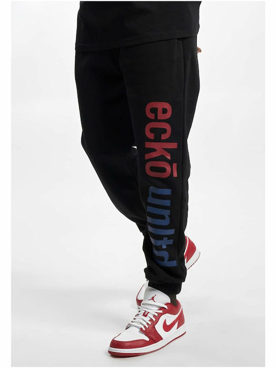 Ecko Unltd Men's Sweatpants with Rubber Black