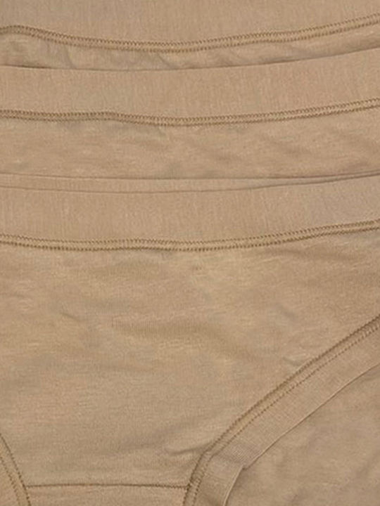 Cotonella Mini Cotton Women's Slip 3Pack Beige
