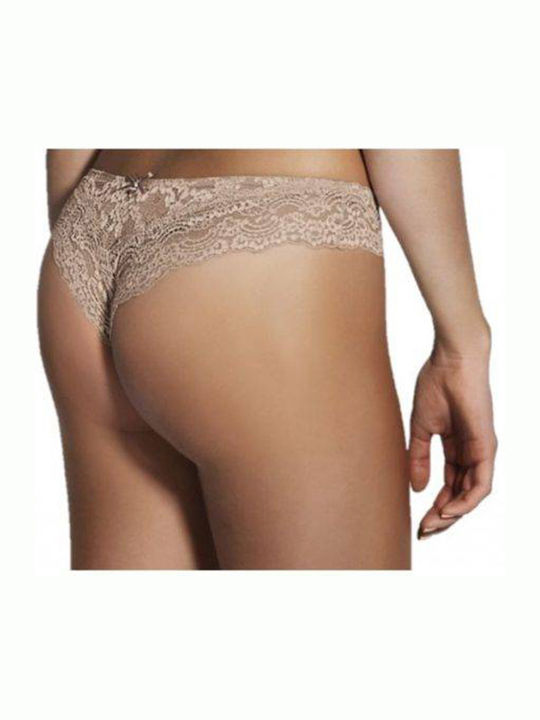 Sielei Damen Brasilien mit Spitze Beige