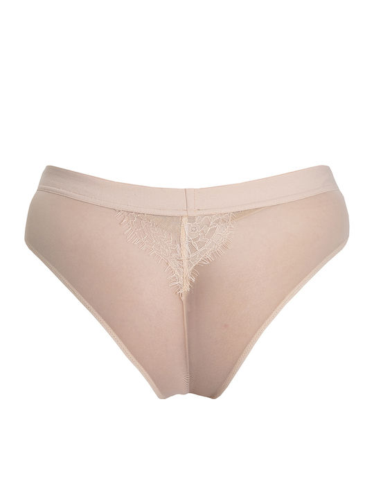 Damen Brasilien mit Spitze Beige