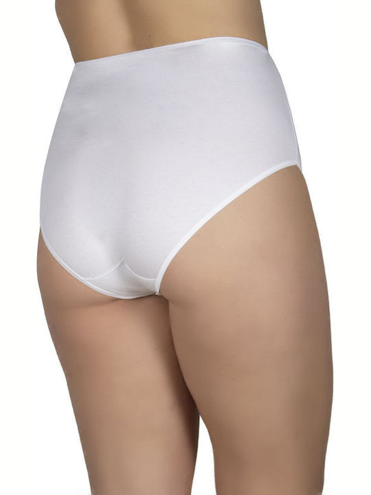 A.A UNDERWEAR Βαμβακερά Ψηλόμεσα Γυναικεία Slip MultiPack Λευκά