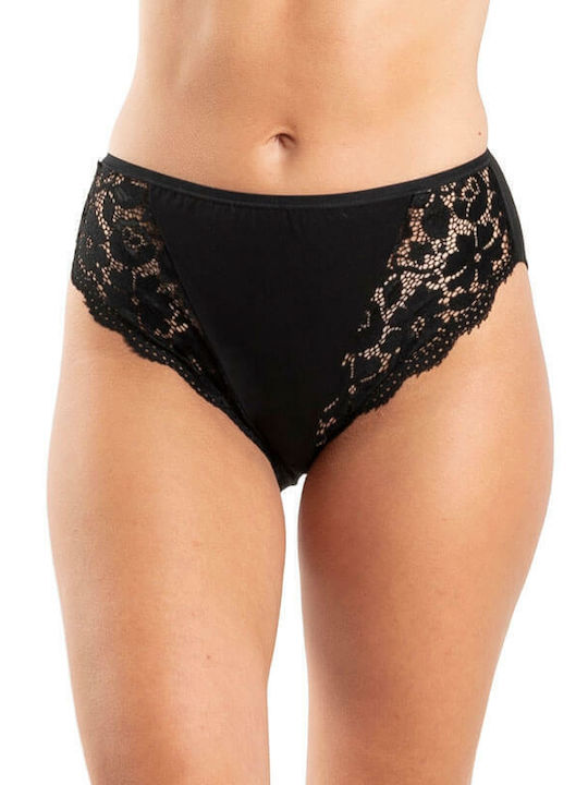 Τai Plus Γυναικεία Slip 2Pack με Δαντέλα Μαύρα