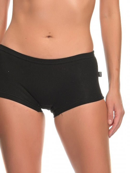 MEI Baumwolle Damen Boxer Schwarz