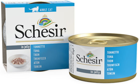 Schesir Nature for Cat Wet Food for Adult Cats in Cans with Tuna Gluten-Free 85gr