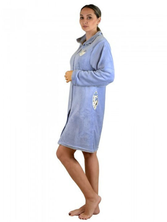 Karelpiu Winter Women's Fleece Robe Blue