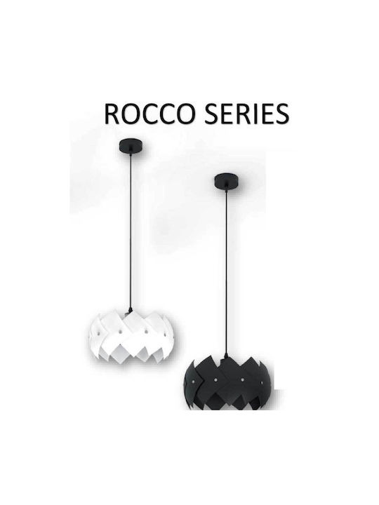 Elmark Rocco Lustră Negru cu Dulie E27 28x280x280cm.