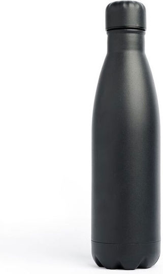 Emerson Double Wall Vacuum Bottle Recyclable Bottle Thermos Stainless Steel BPA Free 500ml Black with Straw