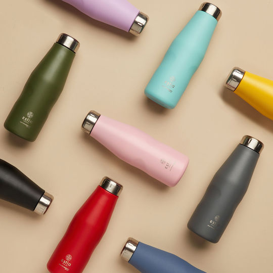 Estia Travel Flask Save the Aegean Bottle Thermos Stainless Steel BPA Free 750ml Bermuda Green