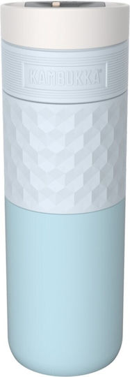 Kambukka Breezy Blue Glass Thermos Stainless Steel BPA Free 500ml Blue with Mouthpiece