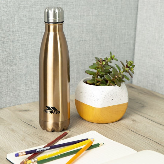Trespass Bottle Thermos Stainless Steel 500ml Gold