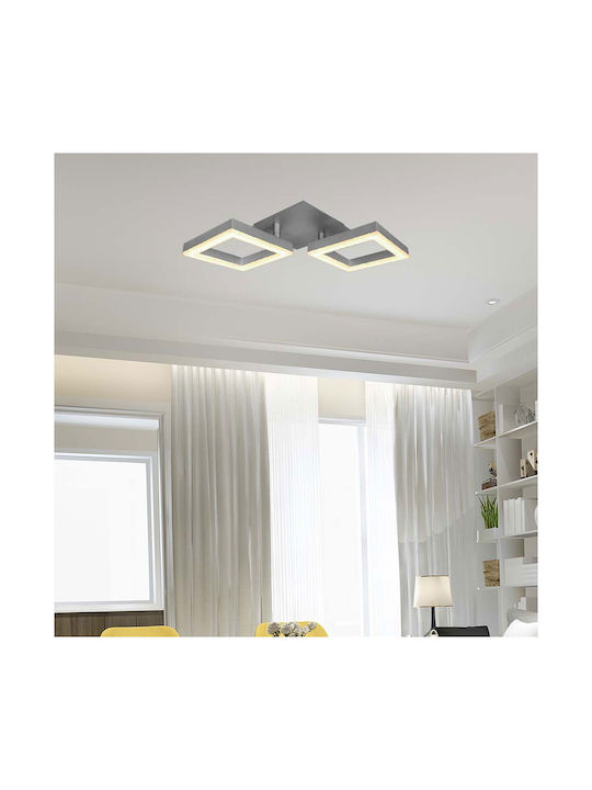 V-TAC Μεταλλική Πλαφονιέρα Οροφής με Ενσωματωμένο LED σε Λευκό χρώμα
