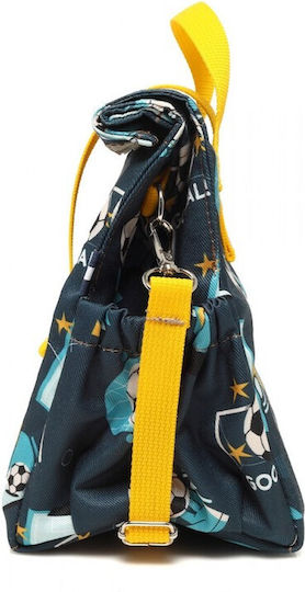 School Insulated Shoulder Bag Lunch Box 5L Multicolour Football 21x16x24cm
