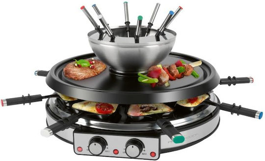 Profi Cook Tabletop Grătar Electric Raclette Placă Netedă 1900W cu Termostat Reglabil 40.9bucx40.9buccm