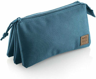 Miquelrius Iris Pencil Case Barrel with 3 Compartments Blue