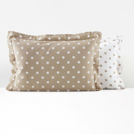 La Redoute Interieurs Kissenbezug Flanell Oxford Beige 50x70cm.