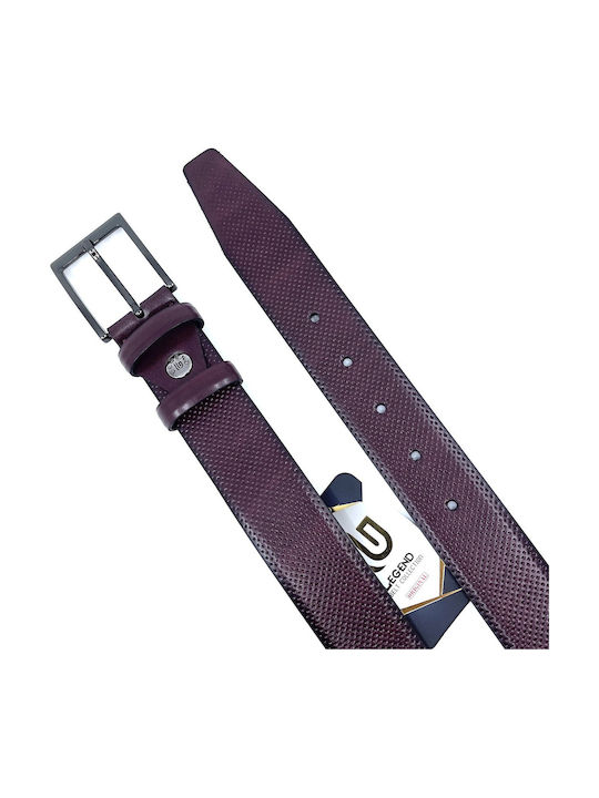 Men's Belt Leather Burgundy