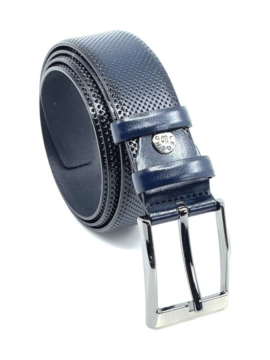 Legend Accessories Men's Leather Belt Blue